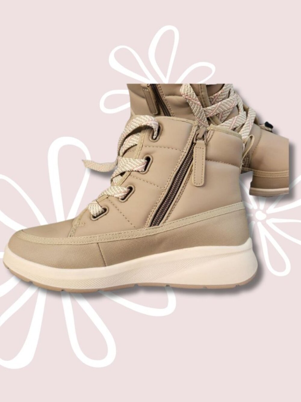 SKECHERS NWT Waterproof Tahoe Boots Size 6.5 Taupe - Picture 3 of 14